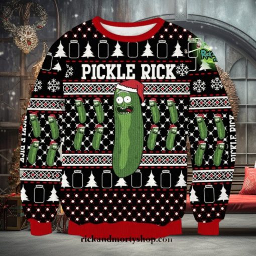 Pickle Rick Christmas Style Special Sweater