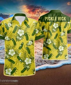 Pickle Rick Short Sleeve Aloha Hawaiian Shirt