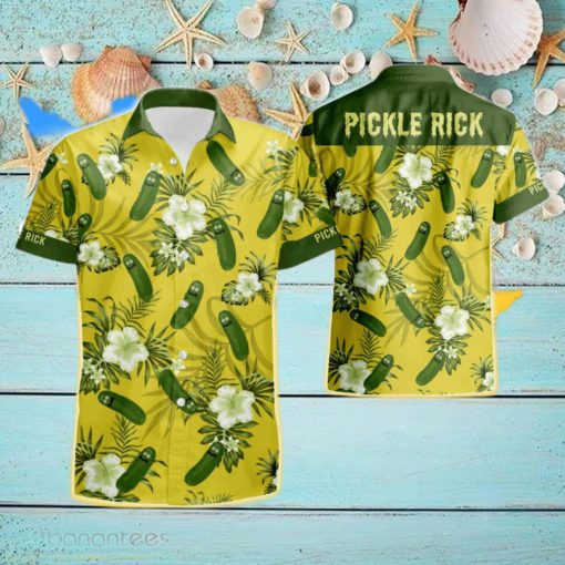 Pickle Rick Short Sleeve Aloha Hawaiian Shirt