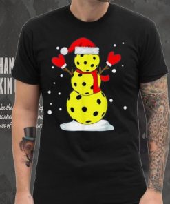 Pickleball Christmas Funny Pickleball Snowman Shirt