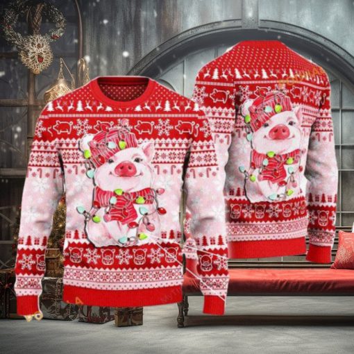 Pig 3D Ugly Christmas Sweater, Funny Womens Christmas Sweater