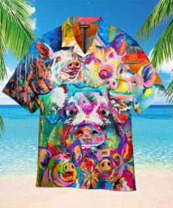 Pig Funny Colorful Hawaiian Shirt