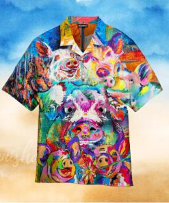Pig Funny Colorful Hawaiian Shirt
