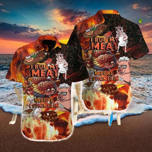 Pig I Rub My Meat Before I Stick It Hawaiian Shirt Aloha Casual Shirt For Men And Women