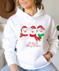 Pig Santa hat ho ho ho merry Christmas hoodie, sweater, longsleeve, shirt v-neck, t-shirt