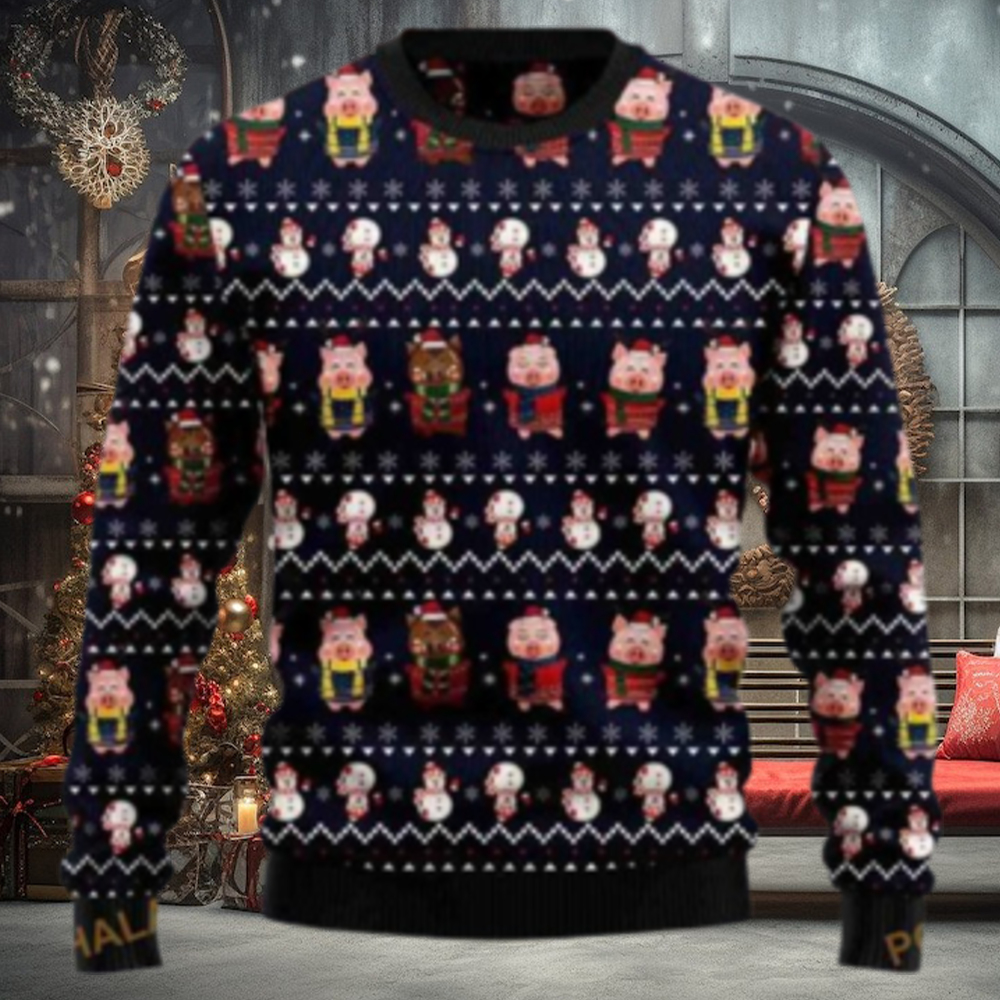 Pigs Cute All Over Printed Funny Ugly Sweater Pigs Cute All Over Printed Funny Ugly Sweater