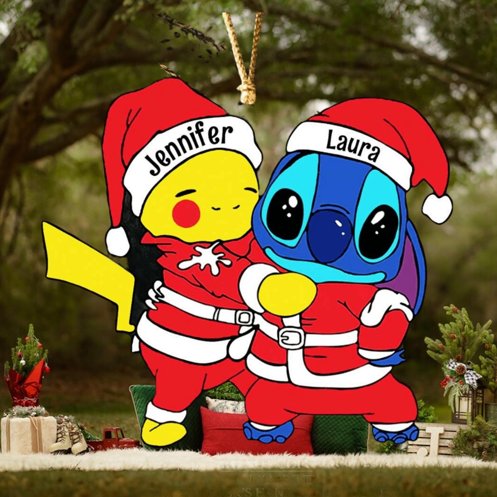 Pikachu And Stitch Christmas Gifts Ornament Pikachu And Stitch Christmas Gifts Ornament