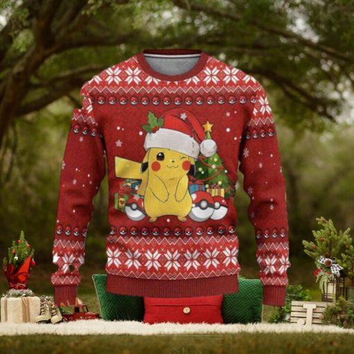 Pikachu Anime Ugly Christmas Sweater, Cute Ugly Christmas Sweater