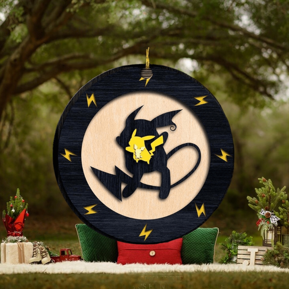 Pikachu Evolution Pokemon Custom Name 2023 Holiday Gifts Christmas Decorations Ornament Pikachu Evolution Pokemon Custom Name 2023 Holiday Gifts Christmas Decorations Ornament