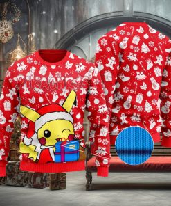 Pikachu Knitted Christmas 3D Sweater For Men And Women