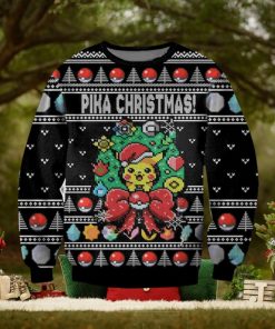 Pikachu Pika Christmas Ugly Christmas Sweater, Ugly Sweater Apparel