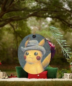 Pikachu Portrait Inspired By Van Gogh Self Portrait Poster Tree Decorations 2023 Ornament