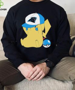 Pikachu wear the hat Carolina Panthers football logo hoodie, sweater, longsleeve, shirt v-neck, t-shirt