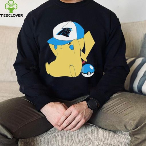 Pikachu wear the hat Carolina Panthers football logo hoodie, sweater, longsleeve, shirt v-neck, t-shirt