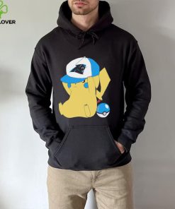 Pikachu wear the hat Carolina Panthers football logo hoodie, sweater, longsleeve, shirt v-neck, t-shirt