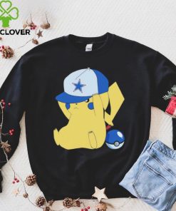 Pikachu wear the hat Dallas Cowboys football logo shirt