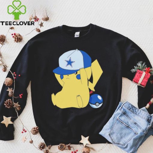 Pikachu wear the hat Dallas Cowboys football logo hoodie, sweater, longsleeve, shirt v-neck, t-shirt