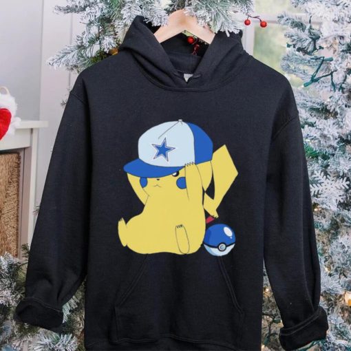 Pikachu wear the hat Dallas Cowboys football logo hoodie, sweater, longsleeve, shirt v-neck, t-shirt