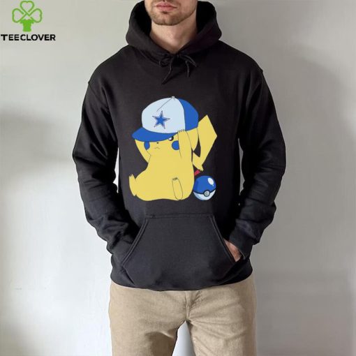 Pikachu wear the hat Dallas Cowboys football logo hoodie, sweater, longsleeve, shirt v-neck, t-shirt