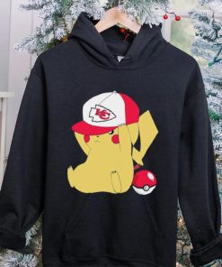 Pikachu wear the hat Kansas City Chiefs football logo hoodie, sweater, longsleeve, shirt v-neck, t-shirt