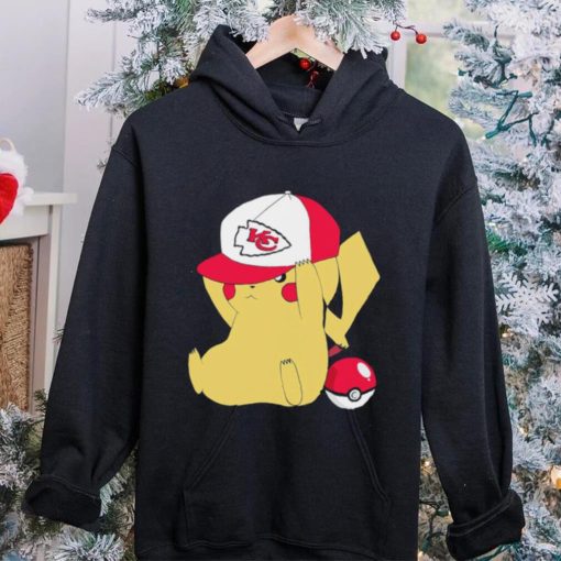 Pikachu wear the hat Kansas City Chiefs football logo hoodie, sweater, longsleeve, shirt v-neck, t-shirt