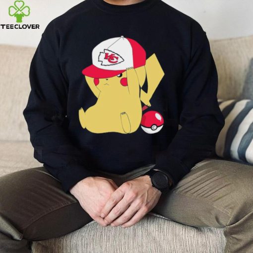 Pikachu wear the hat Kansas City Chiefs football logo hoodie, sweater, longsleeve, shirt v-neck, t-shirt