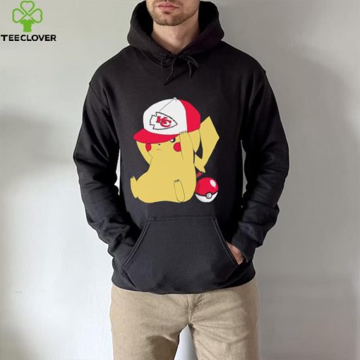 Pikachu wear the hat Kansas City Chiefs football logo hoodie, sweater, longsleeve, shirt v-neck, t-shirt