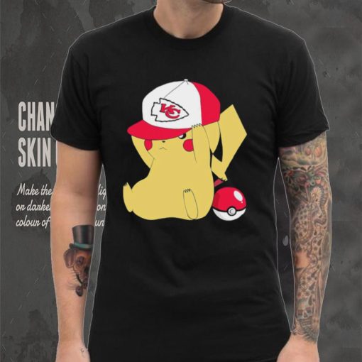 Pikachu wear the hat Kansas City Chiefs football logo hoodie, sweater, longsleeve, shirt v-neck, t-shirt