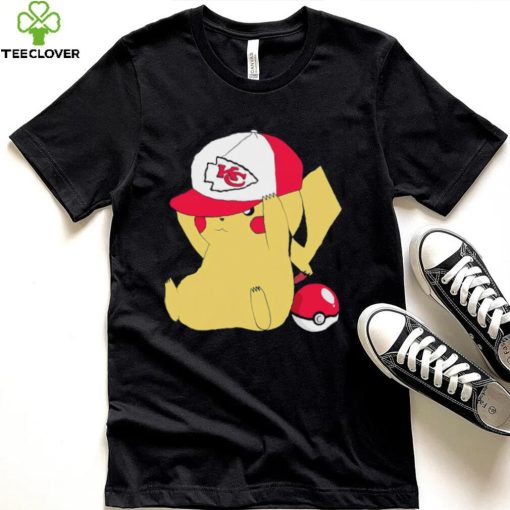 Pikachu wear the hat Kansas City Chiefs football logo hoodie, sweater, longsleeve, shirt v-neck, t-shirt