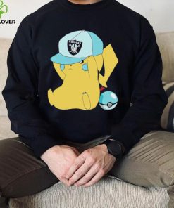 Pikachu wear the hat Las Vegas Raiders football logo hoodie, sweater, longsleeve, shirt v-neck, t-shirt