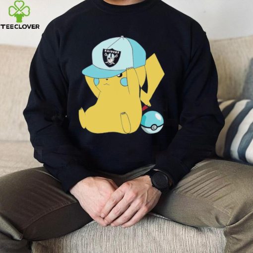 Pikachu wear the hat Las Vegas Raiders football logo hoodie, sweater, longsleeve, shirt v-neck, t-shirt