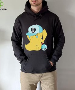 Pikachu wear the hat Las Vegas Raiders football logo hoodie, sweater, longsleeve, shirt v-neck, t-shirt