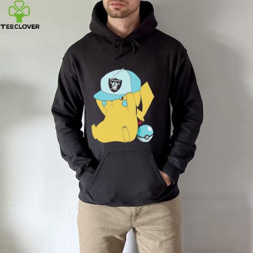 Pikachu wear the hat Las Vegas Raiders football logo hoodie, sweater, longsleeve, shirt v-neck, t-shirt