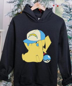 Pikachu wear the hat Los Angeles Chargers football logo hoodie, sweater, longsleeve, shirt v-neck, t-shirt