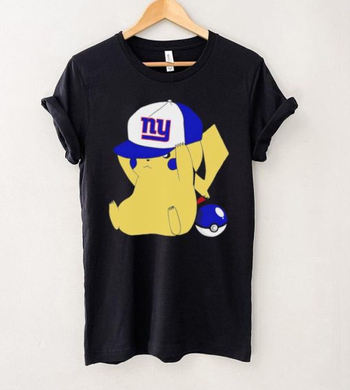 Pikachu wear the hat New York Giants football logo hoodie, sweater, longsleeve, shirt v-neck, t-shirt