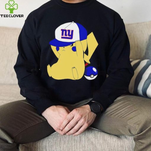 Pikachu wear the hat New York Giants football logo hoodie, sweater, longsleeve, shirt v-neck, t-shirt