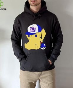 Pikachu wear the hat New York Giants football logo hoodie, sweater, longsleeve, shirt v-neck, t-shirt