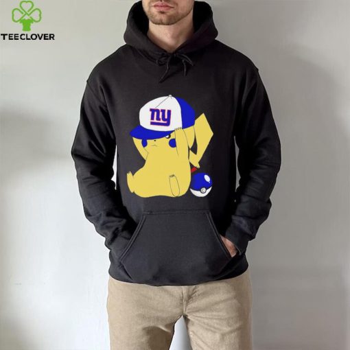 Pikachu wear the hat New York Giants football logo hoodie, sweater, longsleeve, shirt v-neck, t-shirt