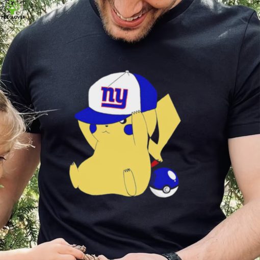 Pikachu wear the hat New York Giants football logo hoodie, sweater, longsleeve, shirt v-neck, t-shirt