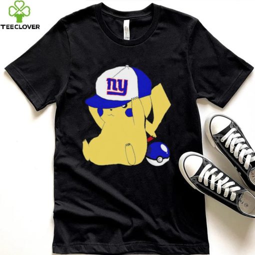 Pikachu wear the hat New York Giants football logo hoodie, sweater, longsleeve, shirt v-neck, t-shirt