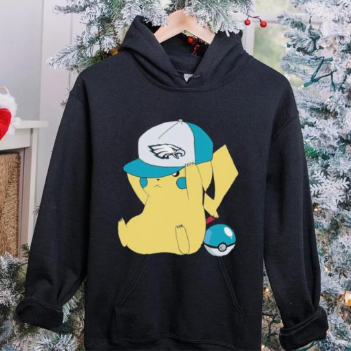 Pikachu wear the hat Philadelphia Eagles football logo hoodie, sweater, longsleeve, shirt v-neck, t-shirt