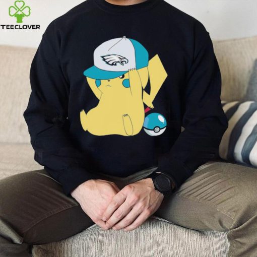 Pikachu wear the hat Philadelphia Eagles football logo hoodie, sweater, longsleeve, shirt v-neck, t-shirt