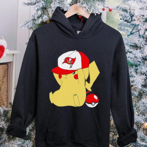 Pikachu wear the hat Tampa Bay Buccaneers football logo hoodie, sweater, longsleeve, shirt v-neck, t-shirt