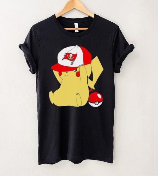 Pikachu wear the hat Tampa Bay Buccaneers football logo hoodie, sweater, longsleeve, shirt v-neck, t-shirt