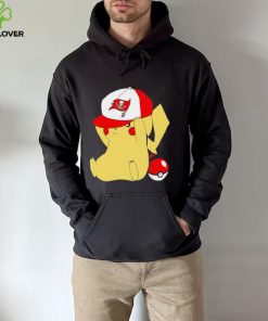 Pikachu wear the hat Tampa Bay Buccaneers football logo hoodie, sweater, longsleeve, shirt v-neck, t-shirt