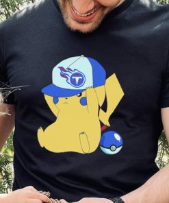 Pikachu wear the hat Tennessee Titans football logo hoodie, sweater, longsleeve, shirt v-neck, t-shirt