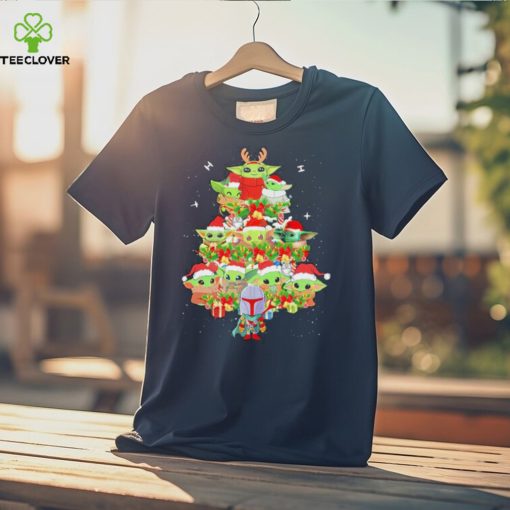 Pine tree Baby Yoda santa christmas hoodie, sweater, longsleeve, shirt v-neck, t-shirt