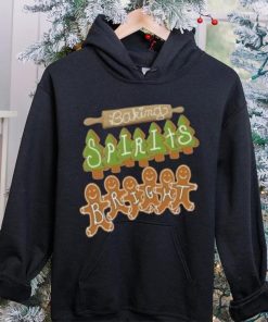 Pine tree and Happy Gingerbread baking spirits bright Christmas T Shirt 1 Pine tree and Happy Gingerbread baking spirits bright Christmas T Shirt