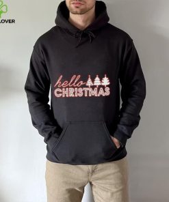 Pine tree hello Christmas T Shirt