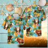 Red Angus Summer Happiness Floral Farm 3D Hawaiian Shirt